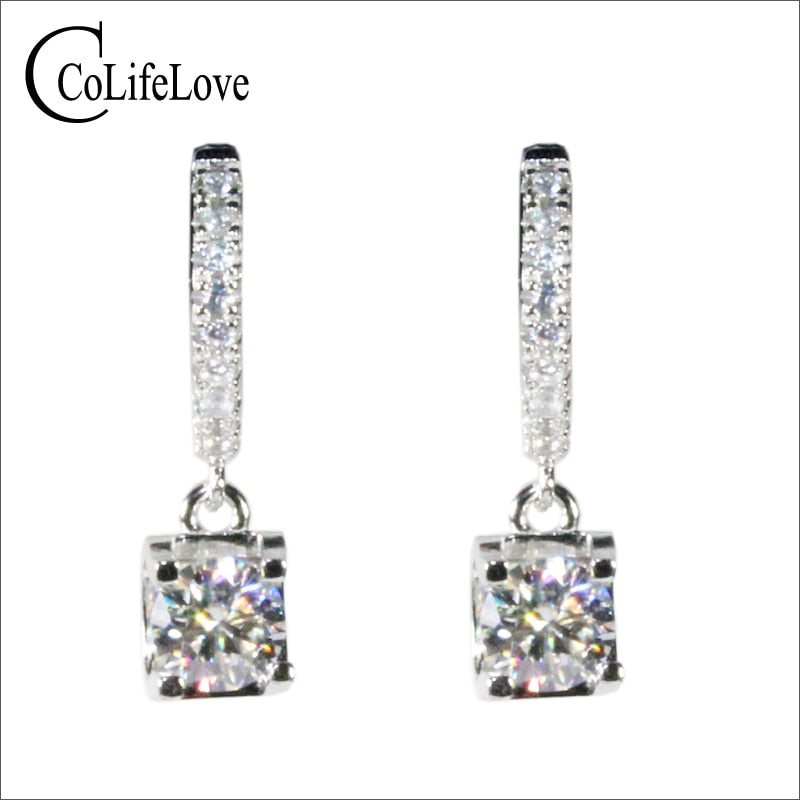 Peris Gems 0.5ct Dazzling Moissanite Tassel Earrings for Women | Sterling Silver Earrings Dazzling Moissanite Tassel Earrings for Women | Sterling SHEIN Amazon Temu