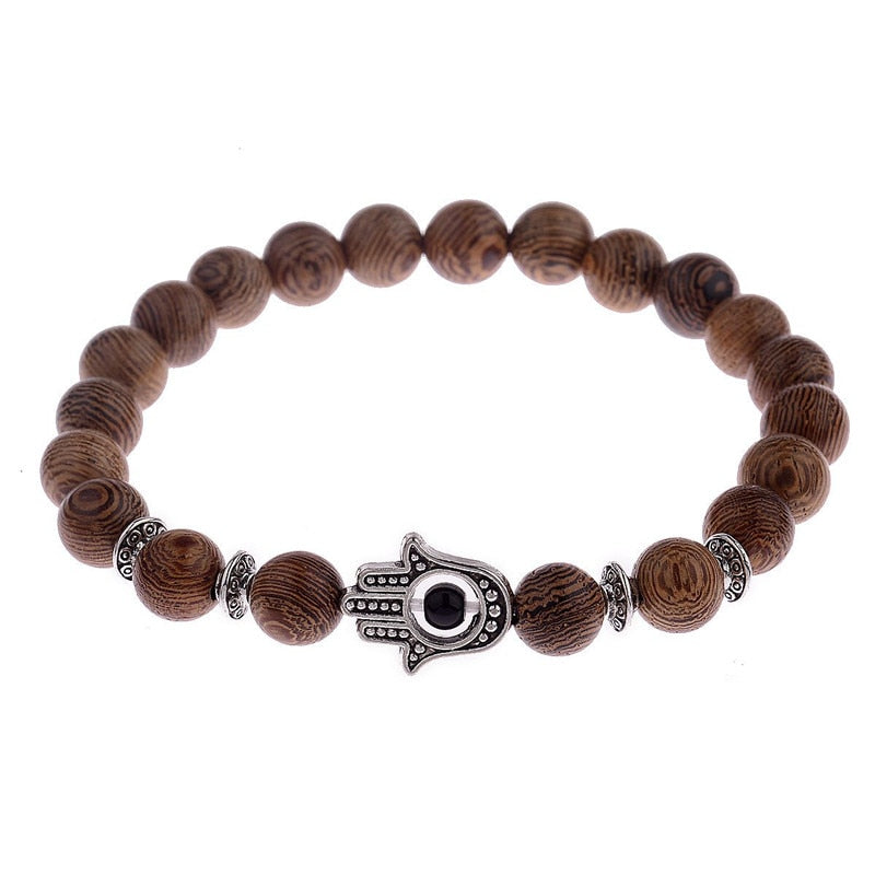 Peris Gems 001-3 Natural 8mm Wodd Bead Bracelets Unisex | Meditation Bracelet SHEIN Amazon Temu