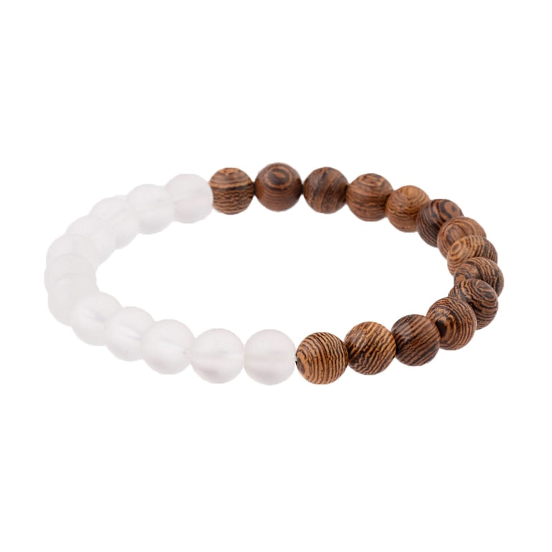 Peris Gems 005-B1 Natural 8mm Wodd Bead Bracelets Unisex | Meditation Bracelet SHEIN Amazon Temu