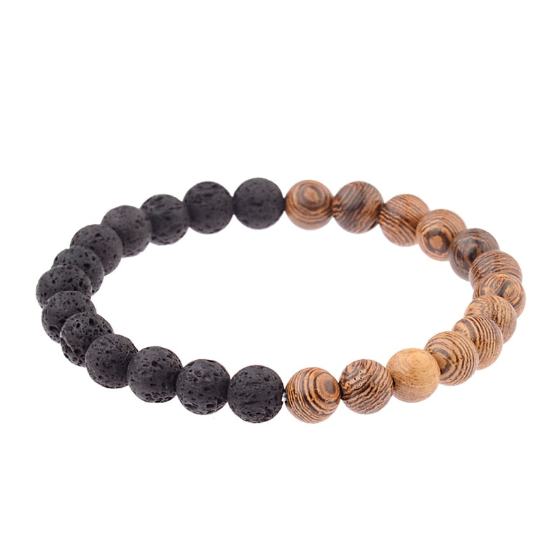 Peris Gems 005-B2 Natural 8mm Wodd Bead Bracelets Unisex | Meditation Bracelet SHEIN Amazon Temu
