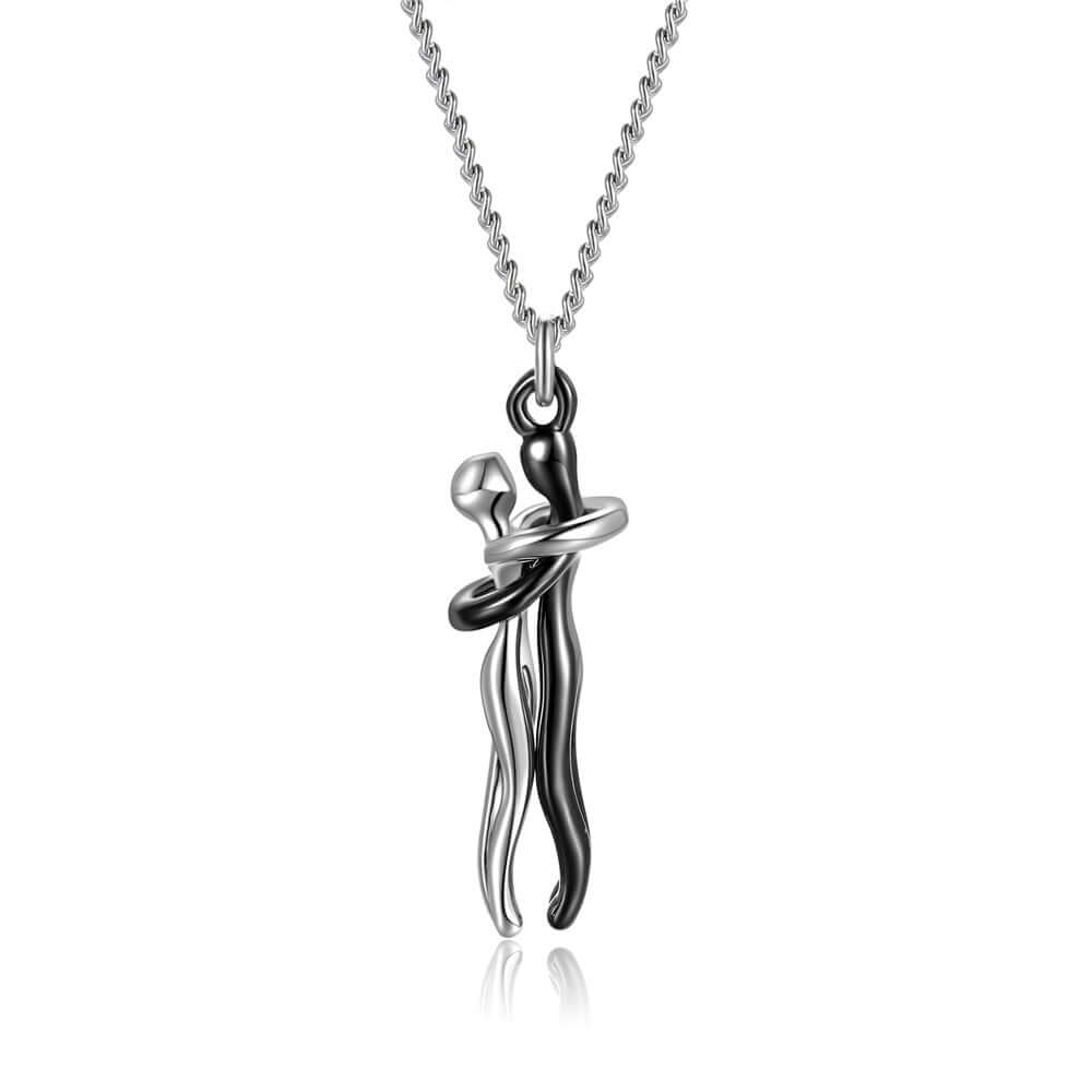 Peris Gems 01 Affectionate Hugging Pendant Necklace Unisex | Love Necklace SHEIN Amazon Temu