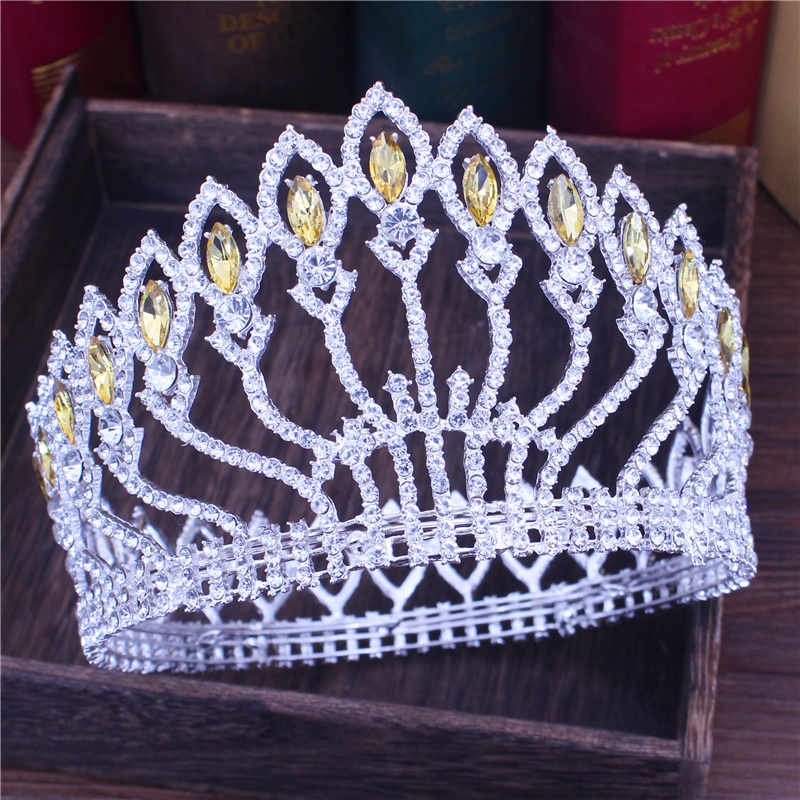 Peris Gems  01 Crystal Queen Wedding Tiara Crown | Women&
