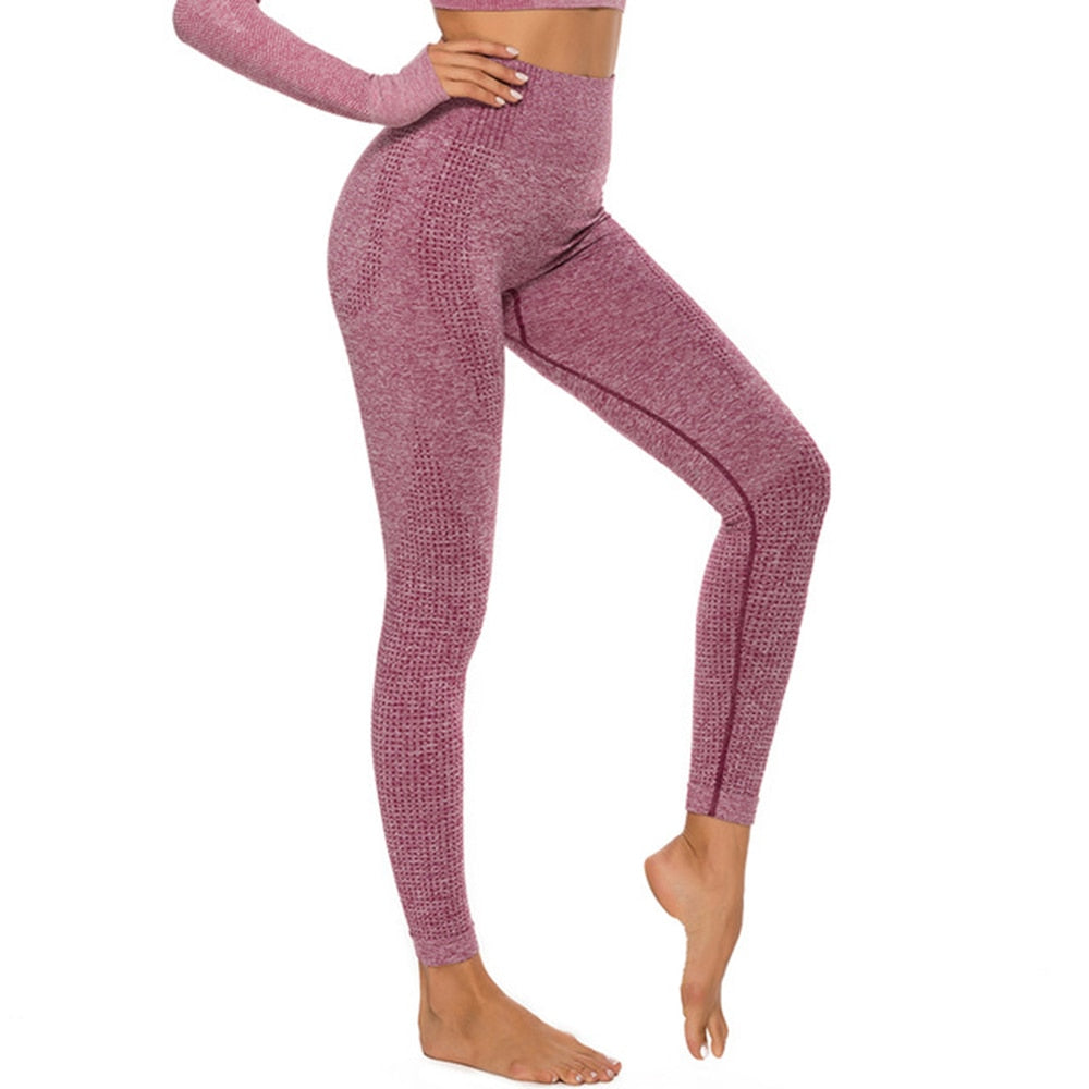 Peris Gems 01 Leggings Maroon / S High Waist Seamless Leggings | Push Up Sport Leggins | Women&
