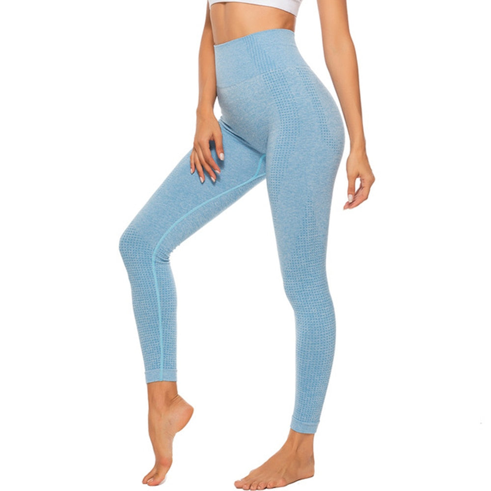 Peris Gems 01 Leggings Sky Blue / L High Waist Seamless Leggings | Push Up Sport Leggins | Women&
