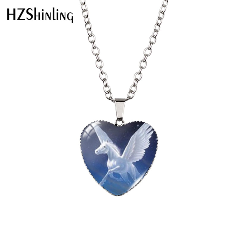 Peris Gems 014 Running Horse Heart Shaped Pendant Necklace Unisex SHEIN Amazon Temu
