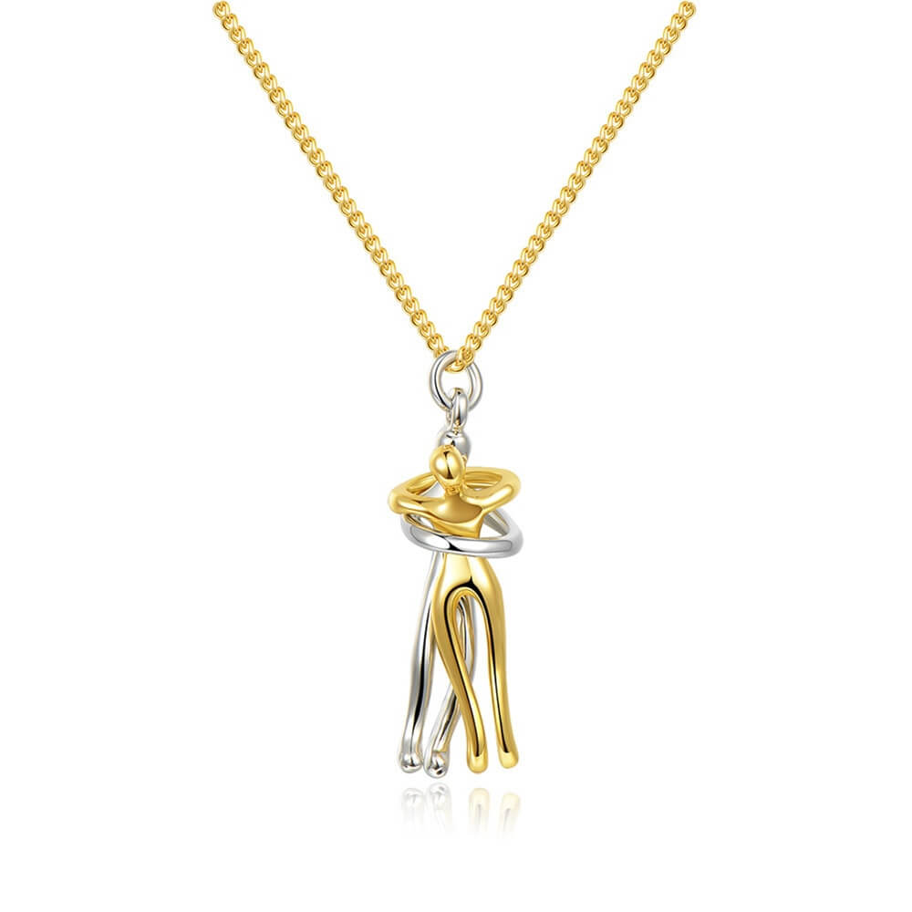 Peris Gems 02 Affectionate Hugging Pendant Necklace Unisex | Love Necklace SHEIN Amazon Temu