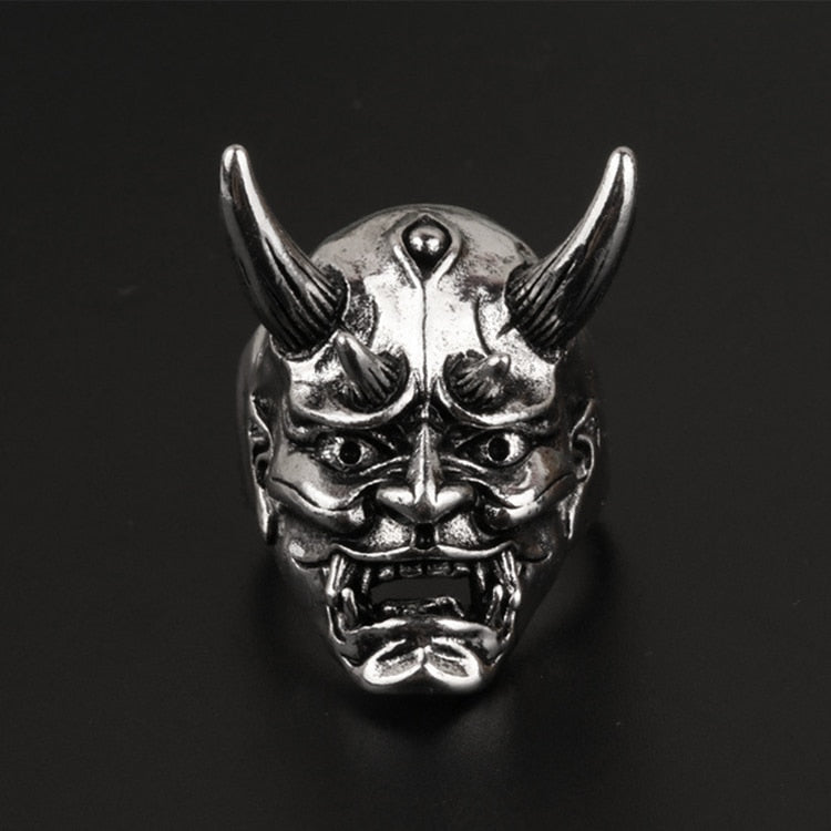Peris Gems 02 Punk Skull Hannya Mask Rings | Open Rings SHEIN Amazon Temu