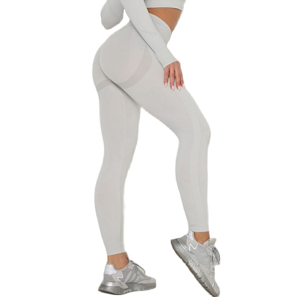 Peris Gems 03 Tights Light grey / M High Waist Seamless Leggings | Push Up Sport Leggins | Women&