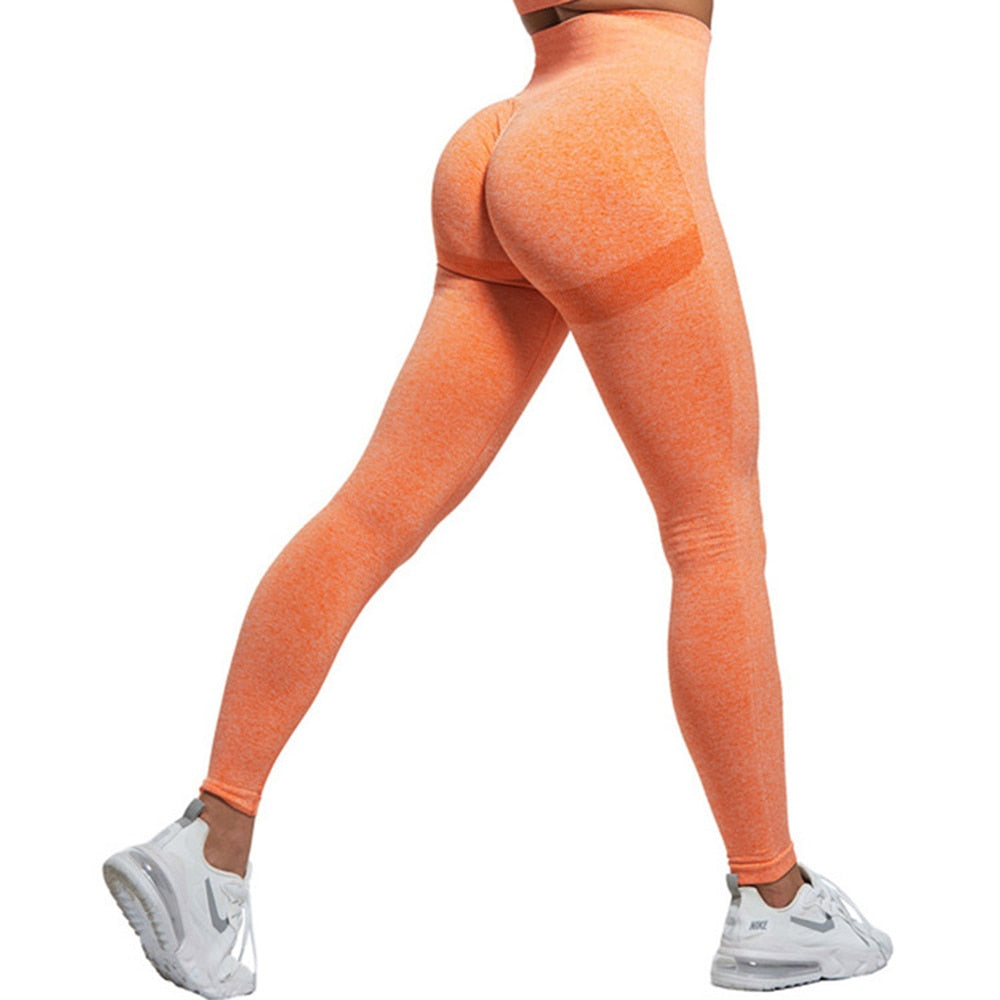 Peris Gems 03 Tights Orange / S High Waist Seamless Leggings | Push Up Sport Leggins | Women&