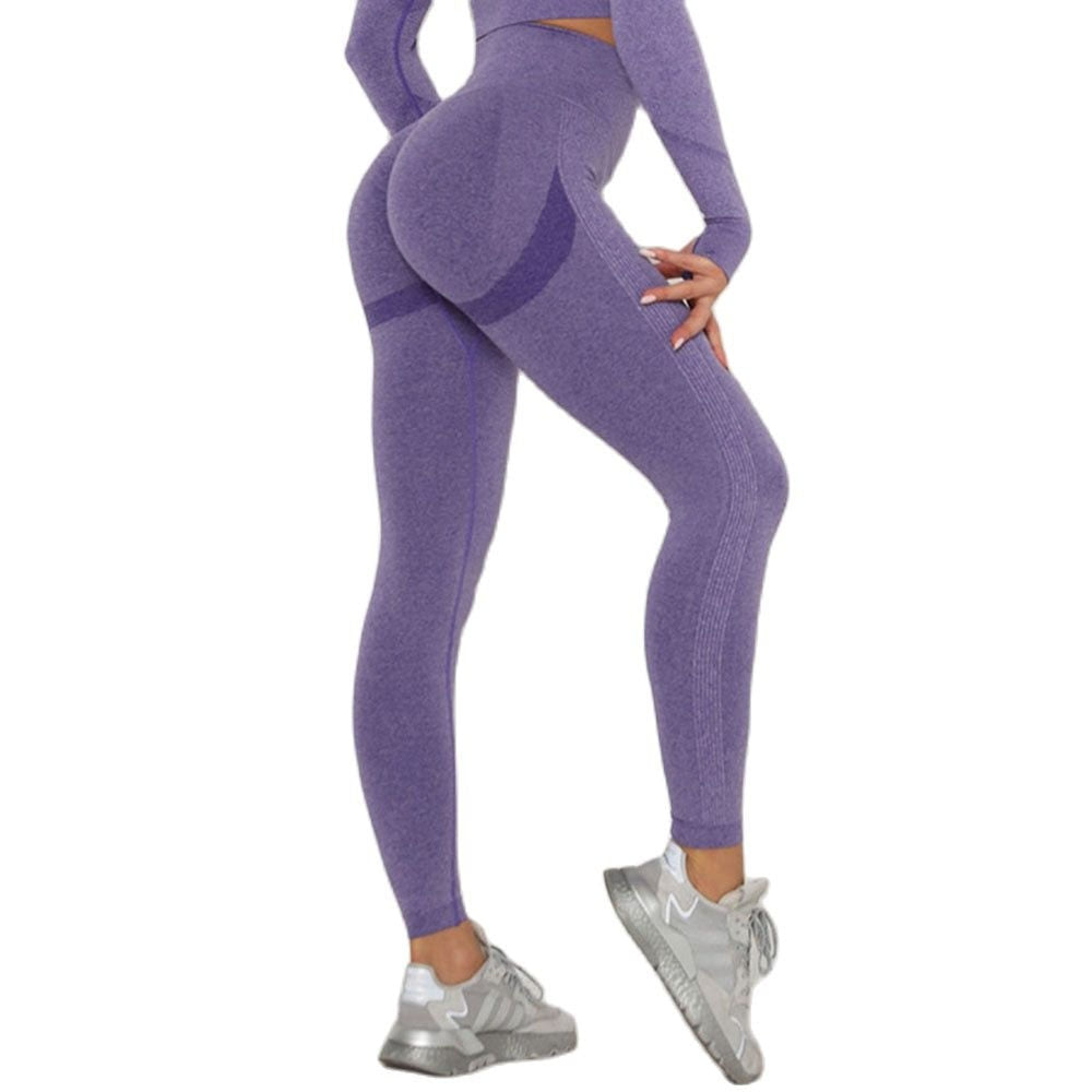 Peris Gems 03 Tights Purple / L High Waist Seamless Leggings | Push Up Sport Leggins | Women&