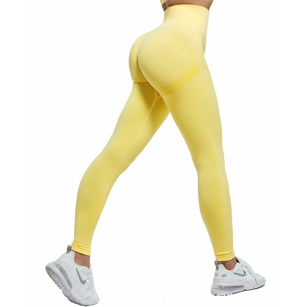 Peris Gems 03 Tights Yellow / S High Waist Seamless Leggings | Push Up Sport Leggins | Women&