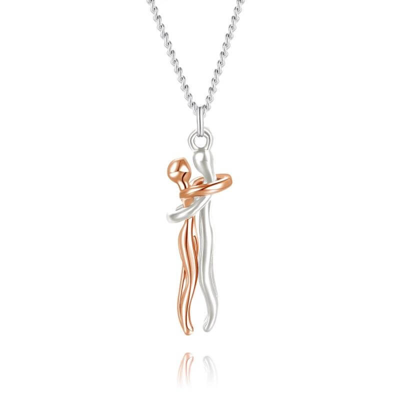 Peris Gems 05 Affectionate Hugging Pendant Necklace Unisex | Love Necklace SHEIN Amazon Temu