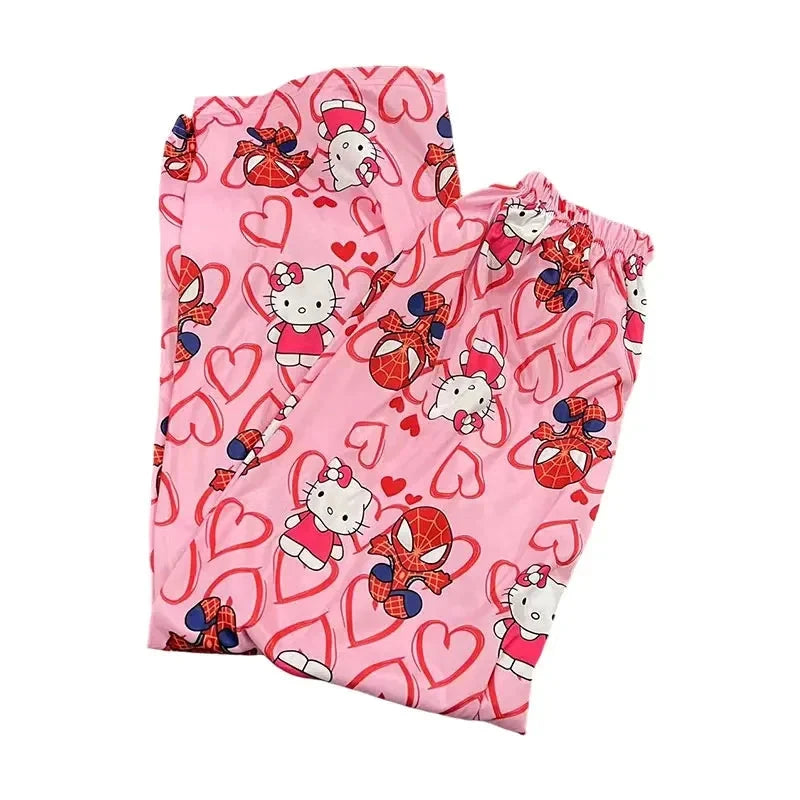 Peris Gems 05 / XL Hello Kitty Spider-Man anime pajama Pants Y2K cartoon loose slacks Family clothing Couple pants Girl gift Hello Kitty Spider-Man anime pajama Pants Y2K cartoon loose slacks Family clothing Couple pants Girl gift SHEIN Amazon Temu