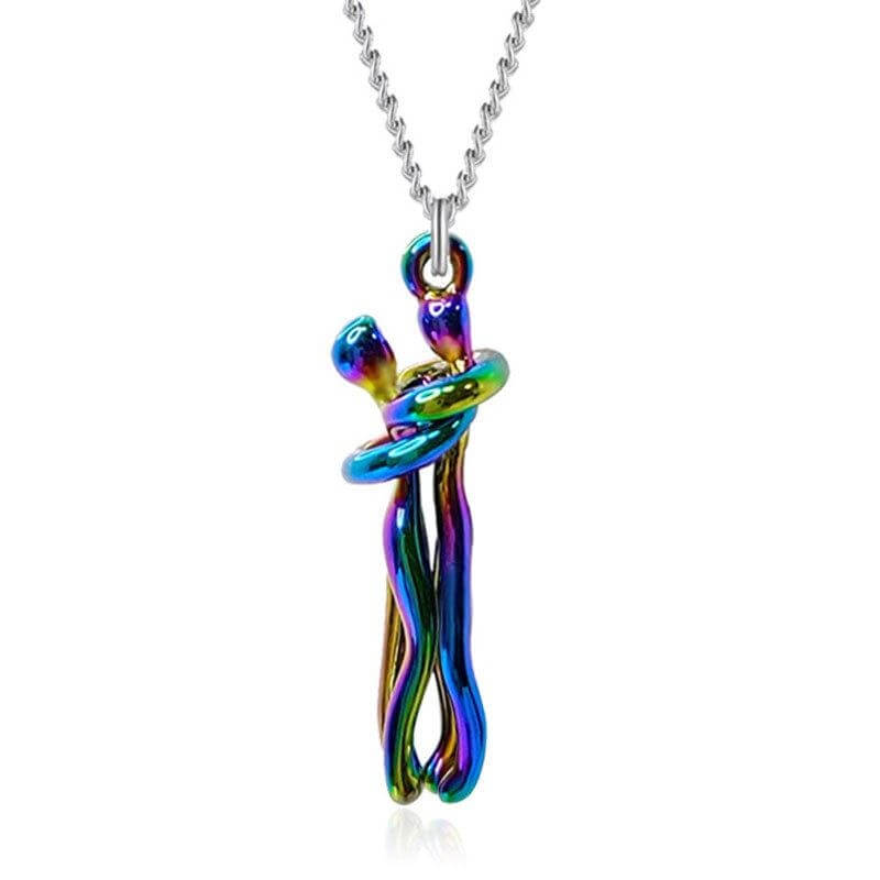 Peris Gems 06 Affectionate Hugging Pendant Necklace Unisex | Love Necklace SHEIN Amazon Temu