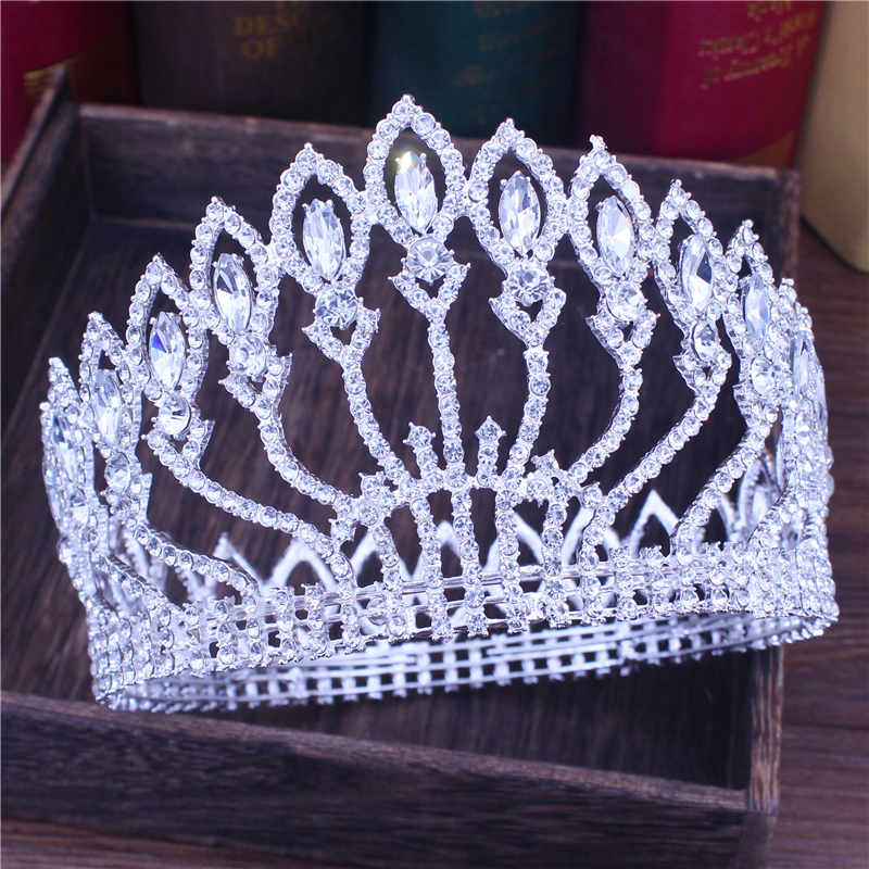 Peris Gems 06 Crystal Queen Wedding Tiara Crown | Women&
