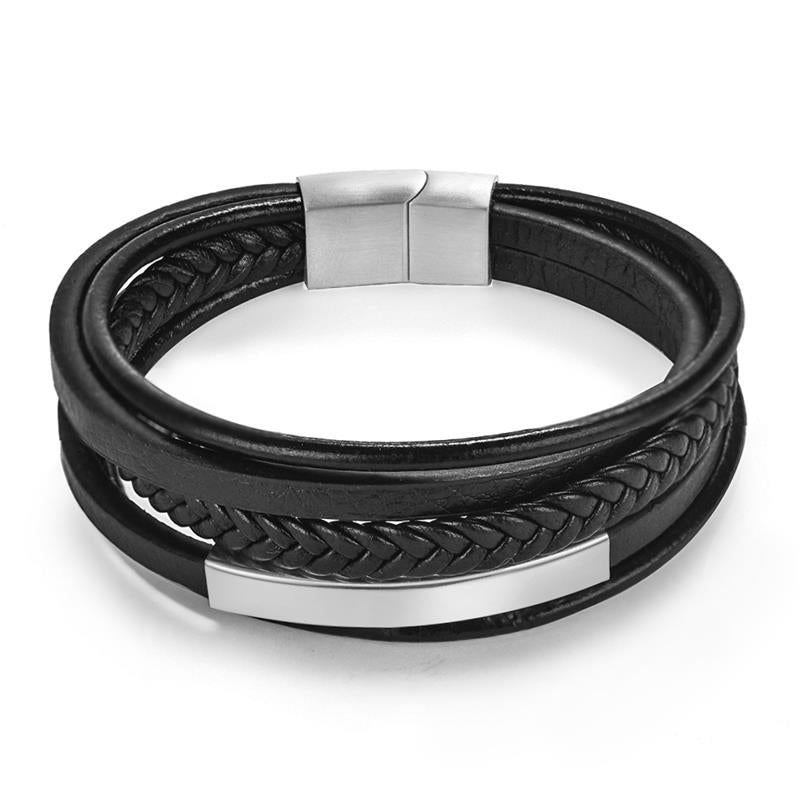 Peris Gems 1 / 18.5cm Woven Multilayered Bracelets Unisex | Stainless-Steel Clasp SHEIN Amazon Temu