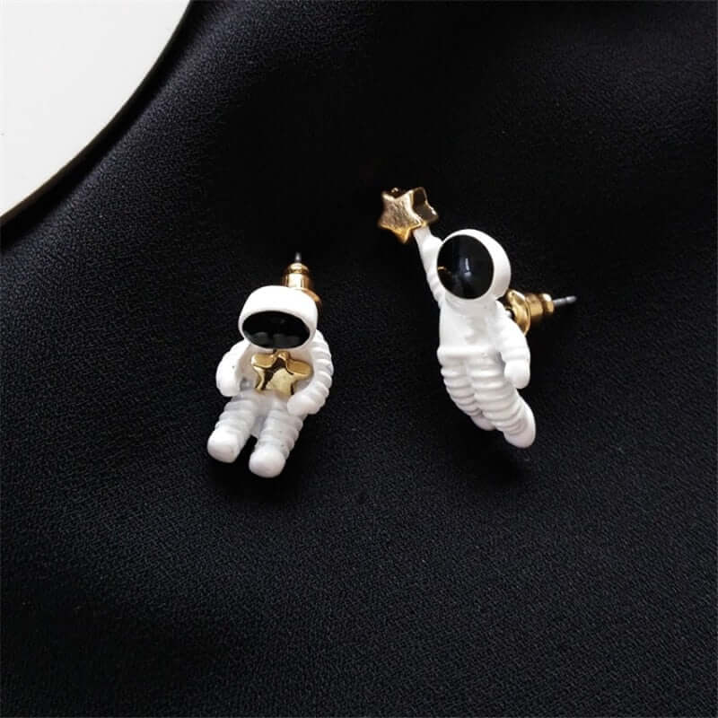 Peris Gems 1 Astronaut Star Stud Ear Clip Earrings for Women | Space Astronaut Gold Stud Earrings for Women SHEIN Amazon Temu
