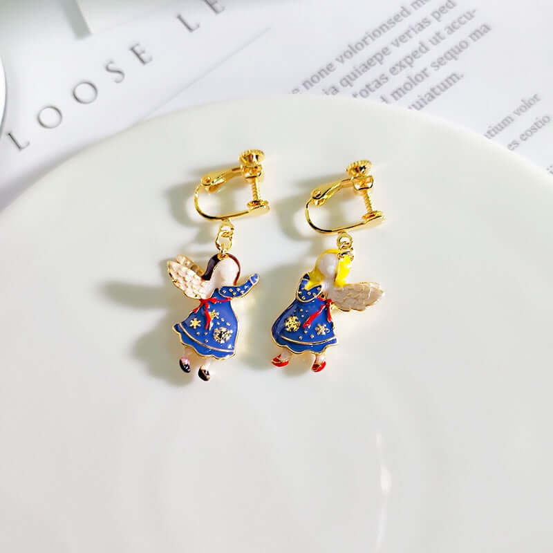 Peris Gems 1 Asymmetric Angle Drop Earrings for Women | Cute Gold Earrings for Women Earless Earrings SHEIN Amazon Temu