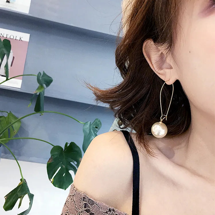 Peris Gems 1 Big Temperament Pearl Drop Dangle Earrings for Women SHEIN Amazon Temu