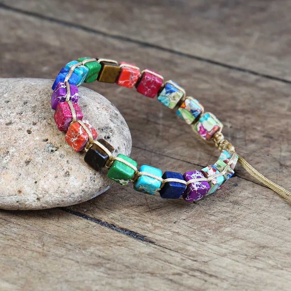 Peris Gems 1 Braided 7 Chakra Stone Energy Bracelets Unisex SHEIN Amazon Temu