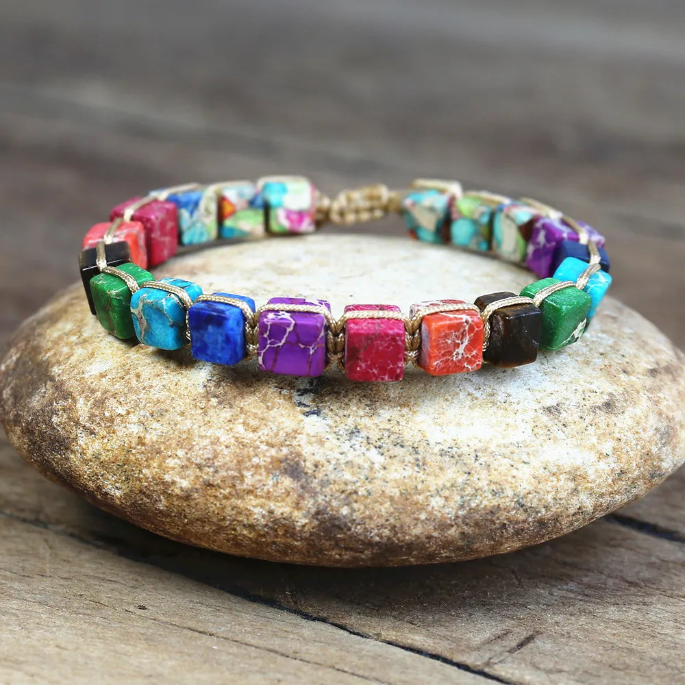 Peris Gems 1 Braided 7 Chakra Stone Energy Bracelets Unisex SHEIN Amazon Temu