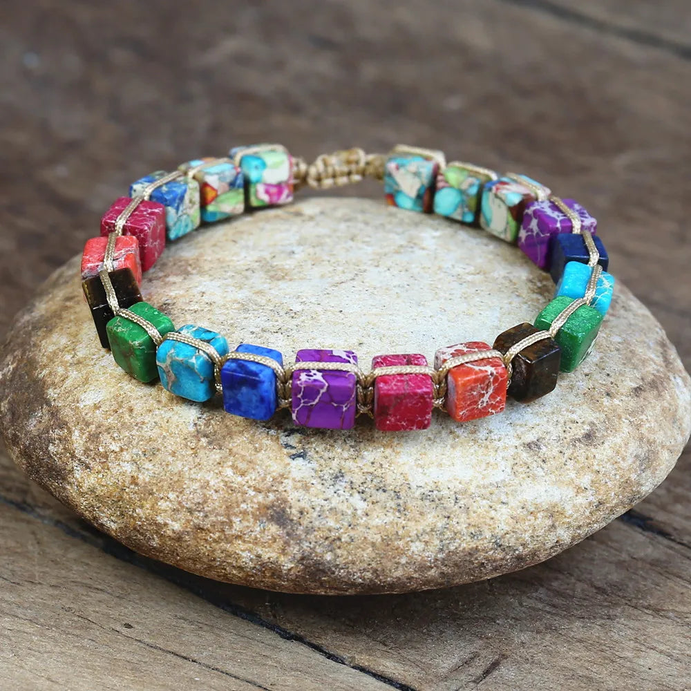 Peris Gems 1 Braided 7 Chakra Stone Energy Bracelets Unisex SHEIN Amazon Temu