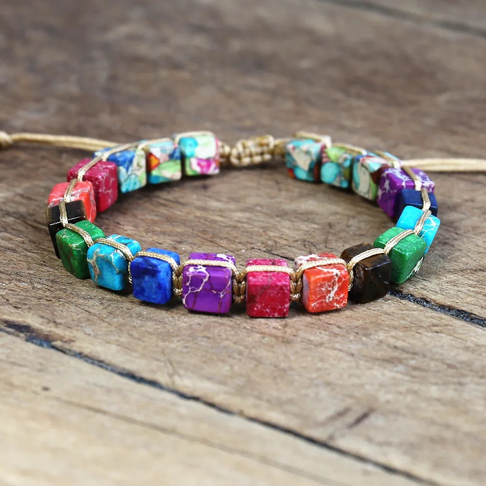 Peris Gems 1 Braided 7 Chakra Stone Energy Bracelets Unisex SHEIN Amazon Temu