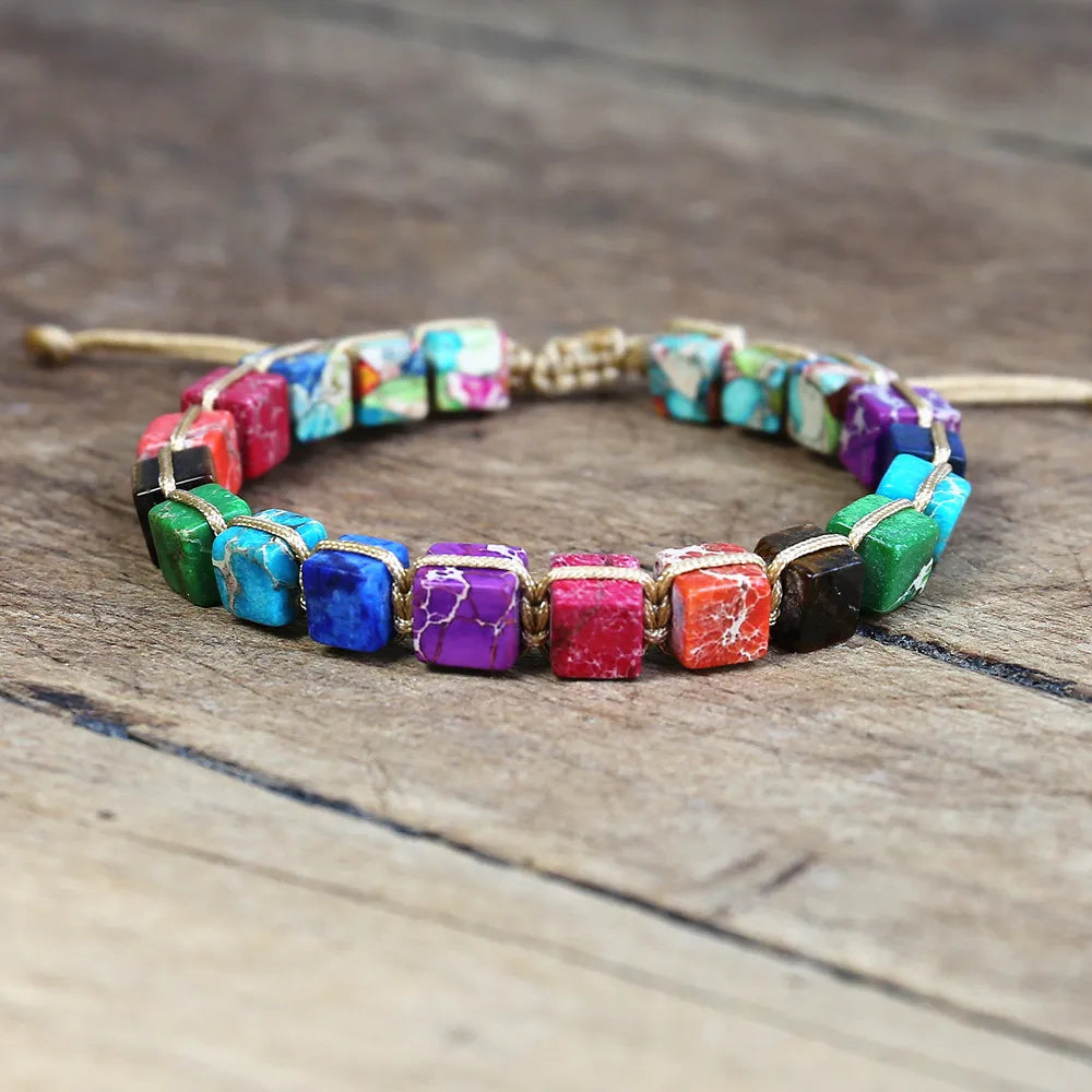 Peris Gems 1 Braided 7 Chakra Stone Energy Bracelets Unisex SHEIN Amazon Temu