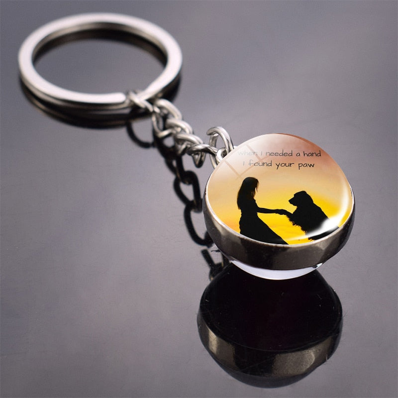 Peris Gems 1 Cute Animal Glass Ball Keychains | French Bulldog Labrador Keychains SHEIN Amazon Temu