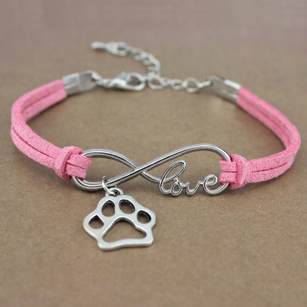 Peris Gems 1 Dog Paw Infinity Rope Bracelets for Women | Animal Love Charms Dog Paw Infinity Rope Bracelets for Women Animal Love Charms SHEIN Amazon Temu