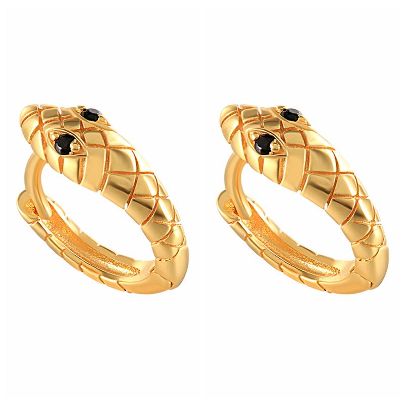 Peris Gems 1 gold Sterling Silver Snake Circle Earrings for Women | Snake Hoop Earrings Sterling Silver Snake Circle Earrings for Women Hoop Earring SHEIN Amazon Temu