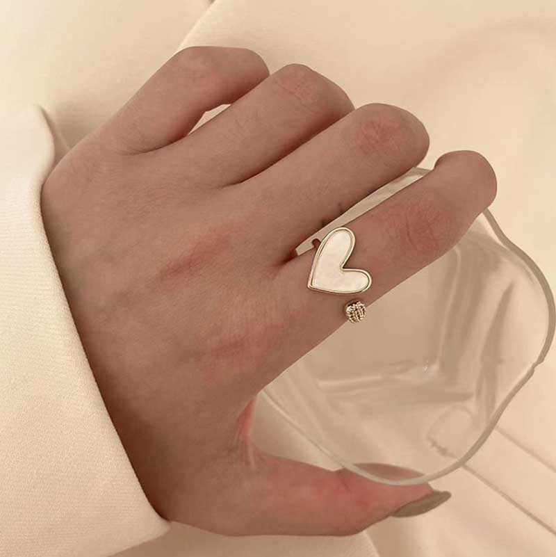 Peris Gems 1 Hollow Heart Adjustable Rings for Women | Gold Silver Collection Hollow Heart Adjustable Rings for Women | Gold Silver SHEIN Amazon Temu
