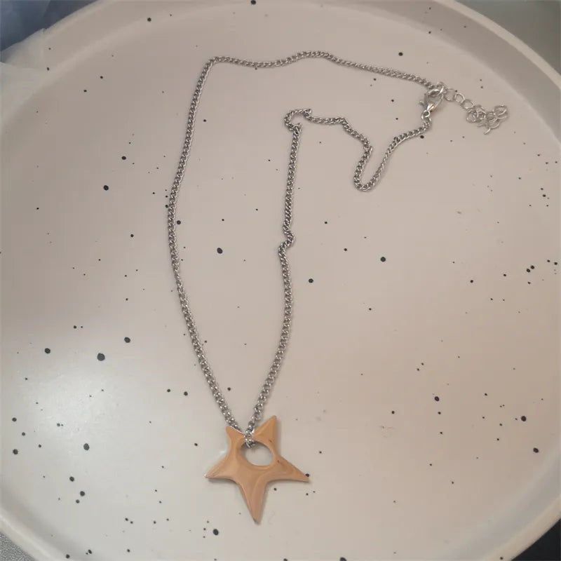 Peris Gems 1 Hollow Star Silver Necklace Collection for Women SHEIN Amazon Temu