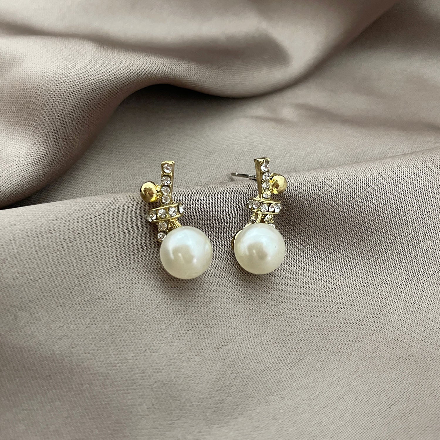 Peris Gems 1 Honeybee Pearl Earrings for Women | Gold Stud Earrings SHEIN Amazon Temu