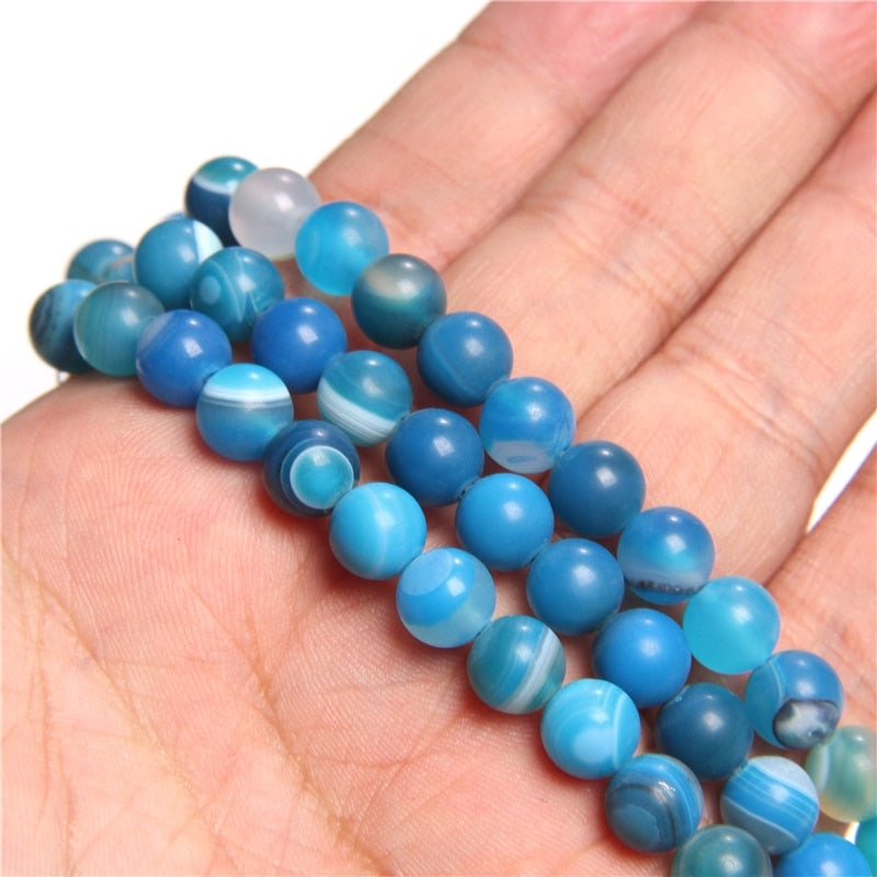 Peris Gems 1 Matte Blue / 4mm(approx 92pcs) Polished Matte Natural Stone 8 10 MM Agate Spacer Beads for DIY Jewelry Polished Matte Natural Stone 8 10 MM Agate Spacer Beads SHEIN Amazon Temu