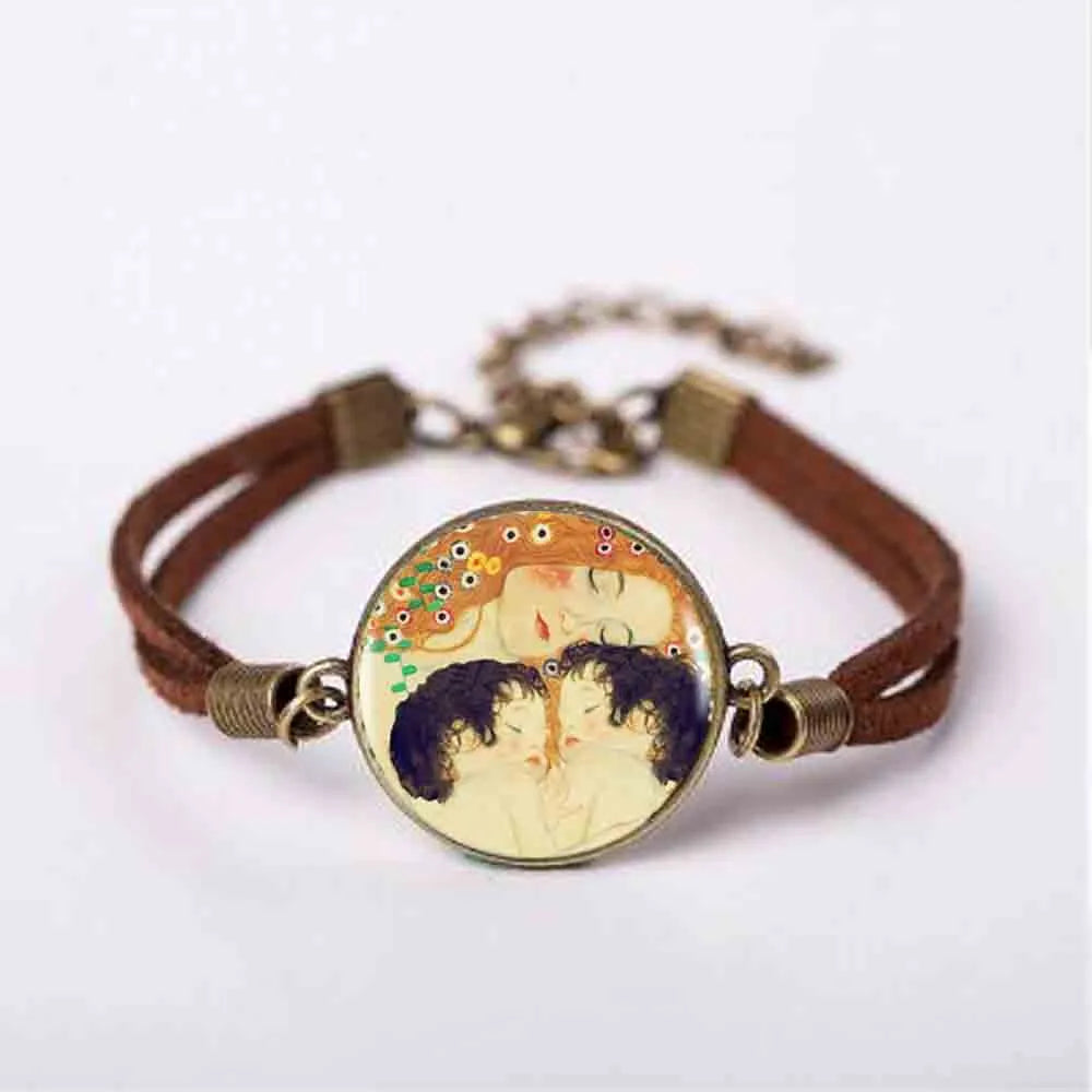 Peris Gems 1 Mother and Child by Gustav Klimt Art Photo Bracelet SHEIN Amazon Temu