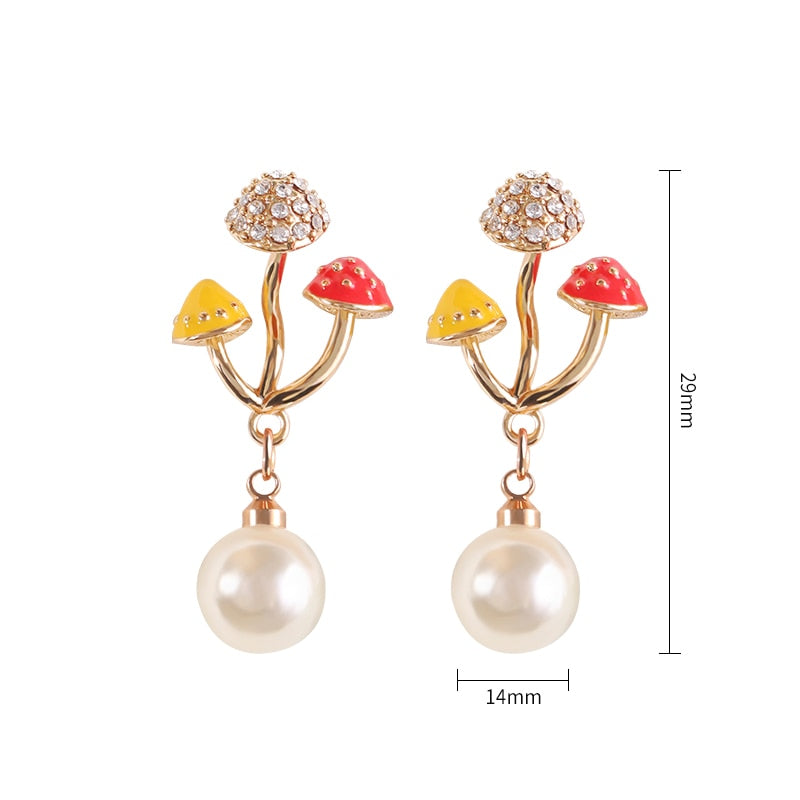 Peris Gems 1 Mushroom Hoop Butterfly Earrings for Women | Gold Silver Trendy Designer Earrings for Women SHEIN Amazon Temu