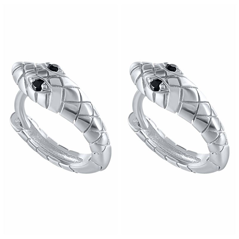 Peris Gems 1 silver Sterling Silver Snake Circle Earrings for Women | Snake Hoop Earrings Sterling Silver Snake Circle Earrings for Women Hoop Earring SHEIN Amazon Temu