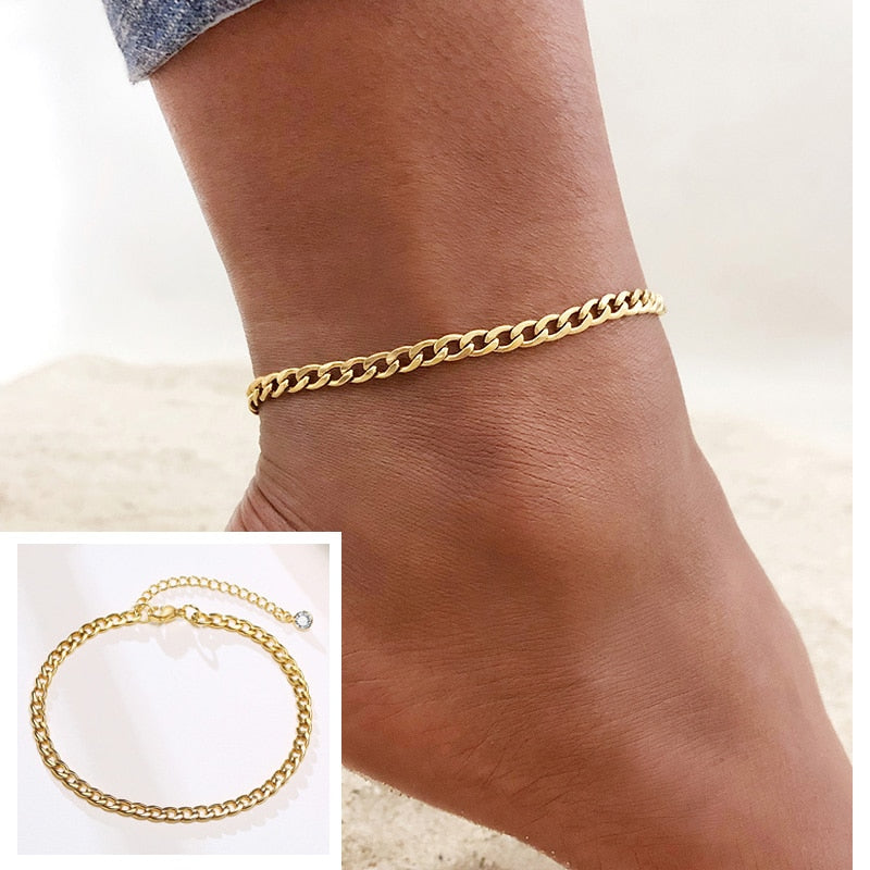 Peris Gems 1 Snake Chain Anklet for Women | Stainless Beach Ankle Bracelet for Women SHEIN Amazon Temu