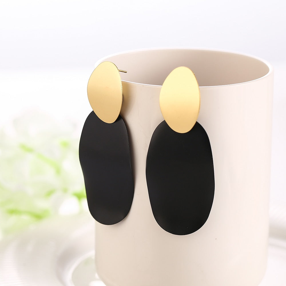 Peris Gems 10 Black and Golden Drop Earrings for Women | Hollow Dangle Earrings for Women SHEIN Amazon Temu