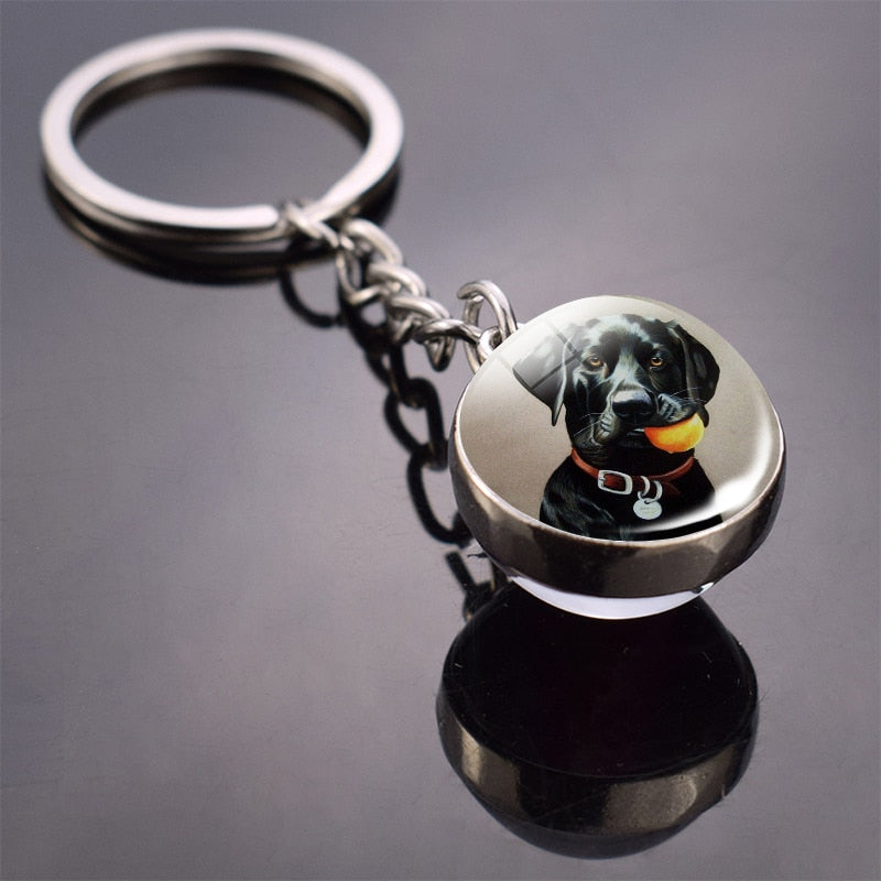 Peris Gems 10 Cute Animal Glass Ball Keychains | French Bulldog Labrador Keychains SHEIN Amazon Temu