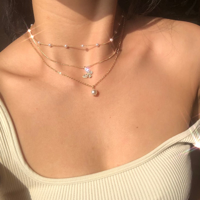 Peris Gems 10 Dainty Pearl Flower Choker Necklace for Women | Gold Pearl Necklaces Dainty Pearl Flower Choker Necklace for Women Gold Necklaces SHEIN Amazon Temu