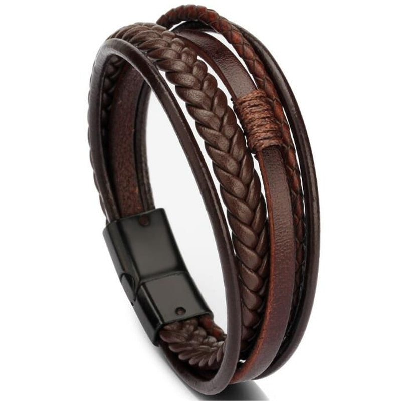 Peris Gems 10 Genuine Leather Braided Bracelet for Men SHEIN Amazon Temu