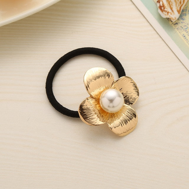 Peris Gems 10 Gold Pearl Elastic Rope Hair Ties for Women SHEIN Amazon Temu