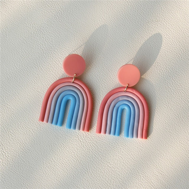 Peris Gems 10 Gradient Clay Tassel Earrings for Women | Stud Drop Earrings SHEIN Amazon Temu