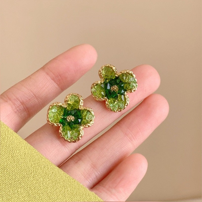 Peris Gems 10 Green Flower Drop Stud Pearl Earring Collection for Women Green Flower Drop Earring Collection for Women Stud Earrings SHEIN Amazon Temu