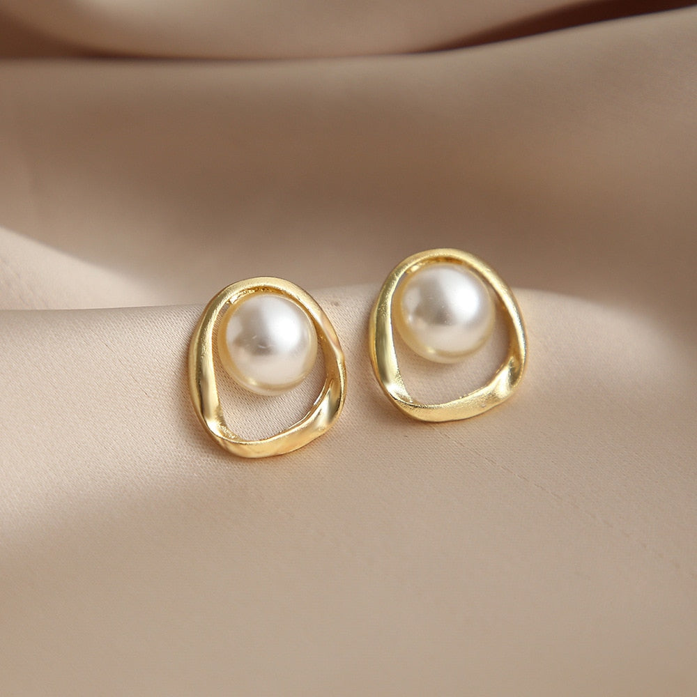 Peris Gems 10 Pearl Heart Stud Earrings for Women | Gold Love Dangle Earrings Pearl Heart Stud Earrings for Women Gold Love Dangle Earring SHEIN Amazon Temu