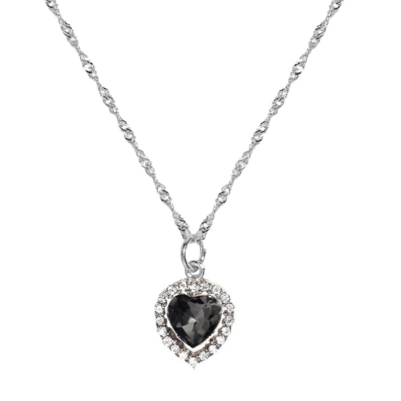 Peris Gems 10 Shiny Heart Crystal Pendant Necklace for Women | Gold Love Necklace Shiny Heart Crystal Pendant Necklace | Gold Love Necklace SHEIN Amazon Temu
