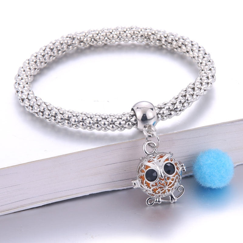 Peris Gems 10 Silver Oil Diffuser Flower Bracelets Unisex | Aromatherapy Lockets Bracelets Silver Oil Diffuser Flower Bracelets Unisex | Aromatherapy SHEIN Amazon Temu