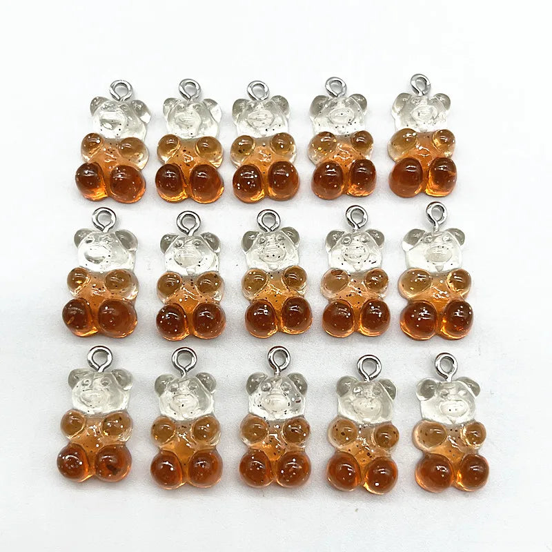 Peris Gems 100 10Pcs Candy Bear Pendant Charms for Necklace Bracelet Earrings Jewelry Making Diy Findings Resin Bears Christmas Making SHEIN Amazon Temu